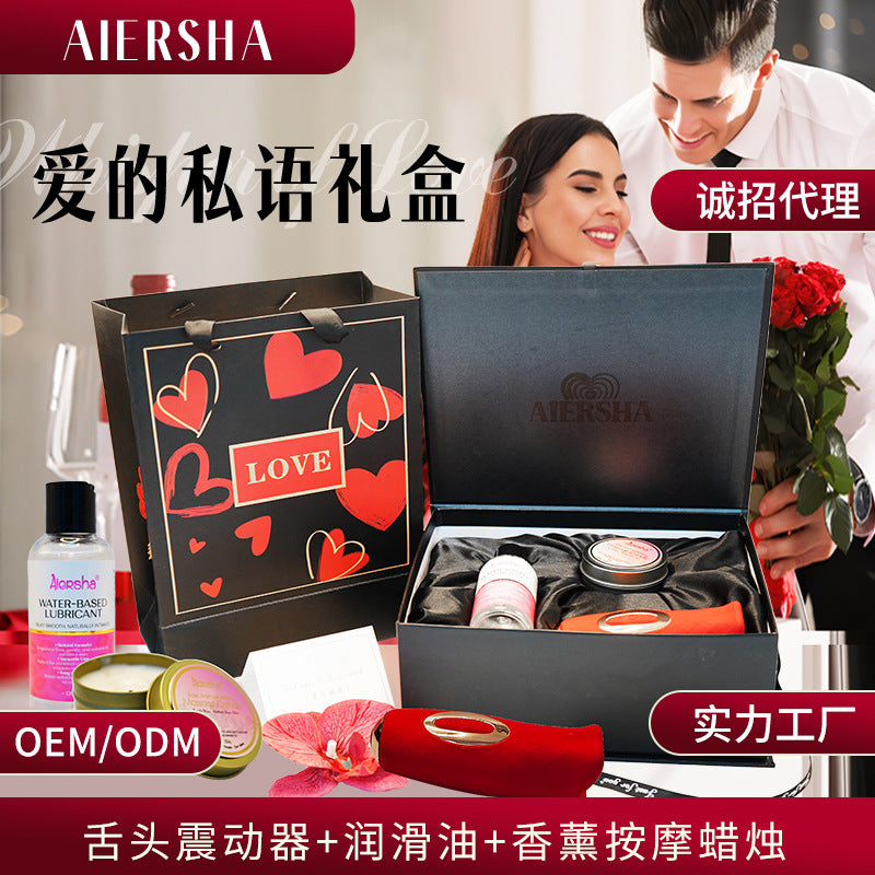 Aiersha Vibrator Female Bite Mouth Tongue Licking Clitoris Nipple Device Adult Sex Toy Love's Whisper Gift Box