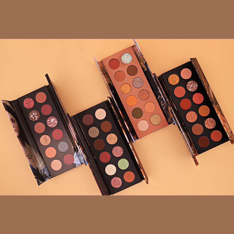 【Clearance Sale】Domestic Makeup Hojo Chinese Style Oil Painting Eyeshadow Palette, Dual-Use For Dry And Wet, 12 Colors, Same As On Douyin