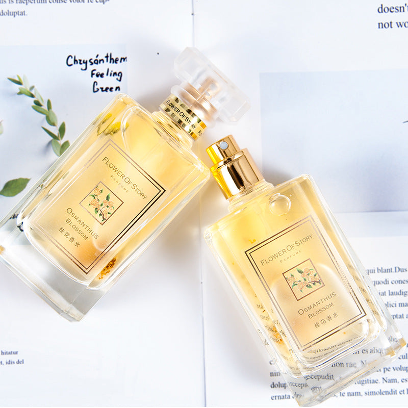 Flower Story Osmanthus Perfume Lady Light Fragrance Lasting Student Natural Fresh 50ml Factory Wholesale One-piece Delivery