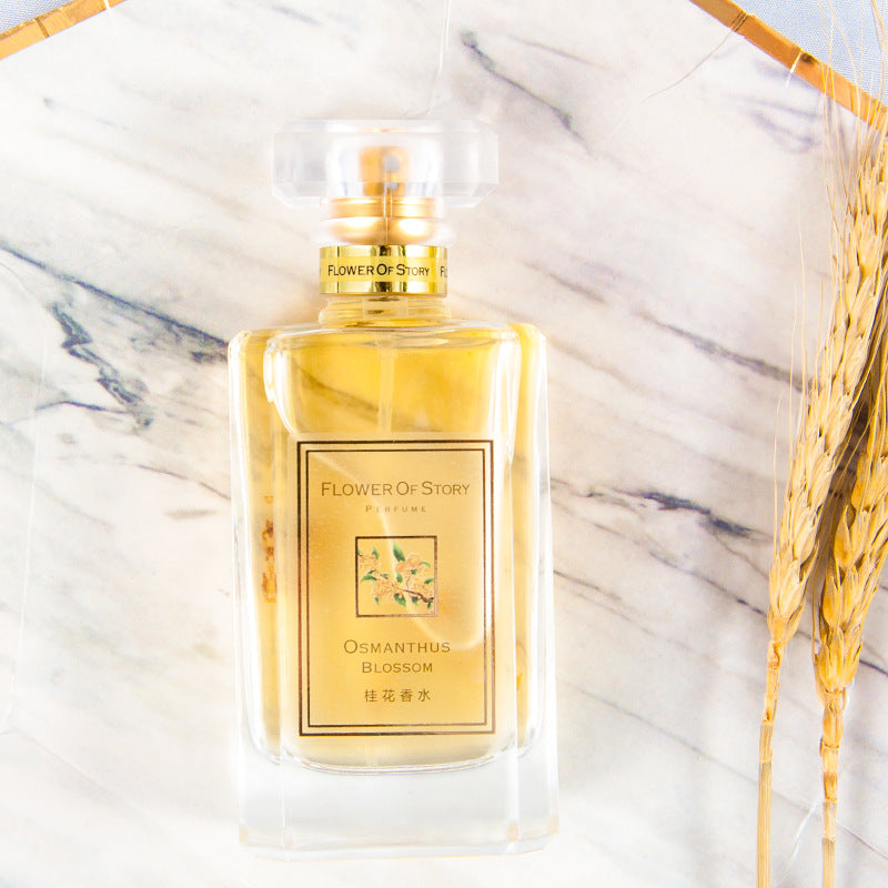Flower Story Osmanthus Perfume Lady Light Fragrance Lasting Student Natural Fresh 50ml Factory Wholesale One-piece Delivery
