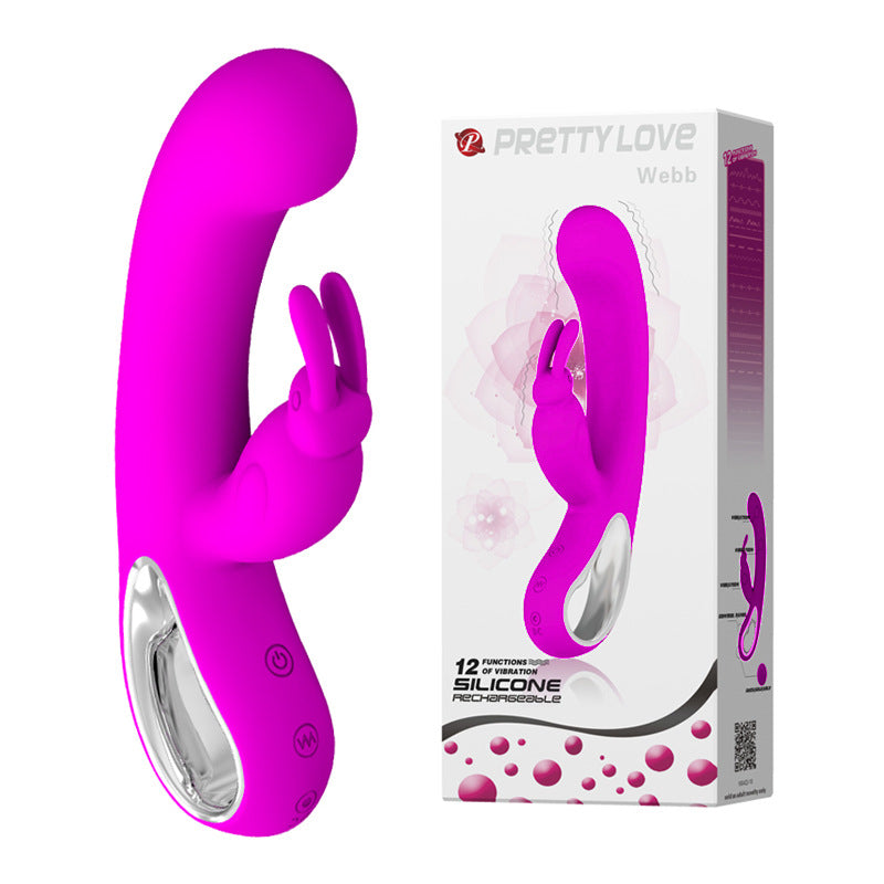 Baile Patila 14420 Double  Silicone Material USB Charging Female Erotic Masturbation Equipment Wholesale