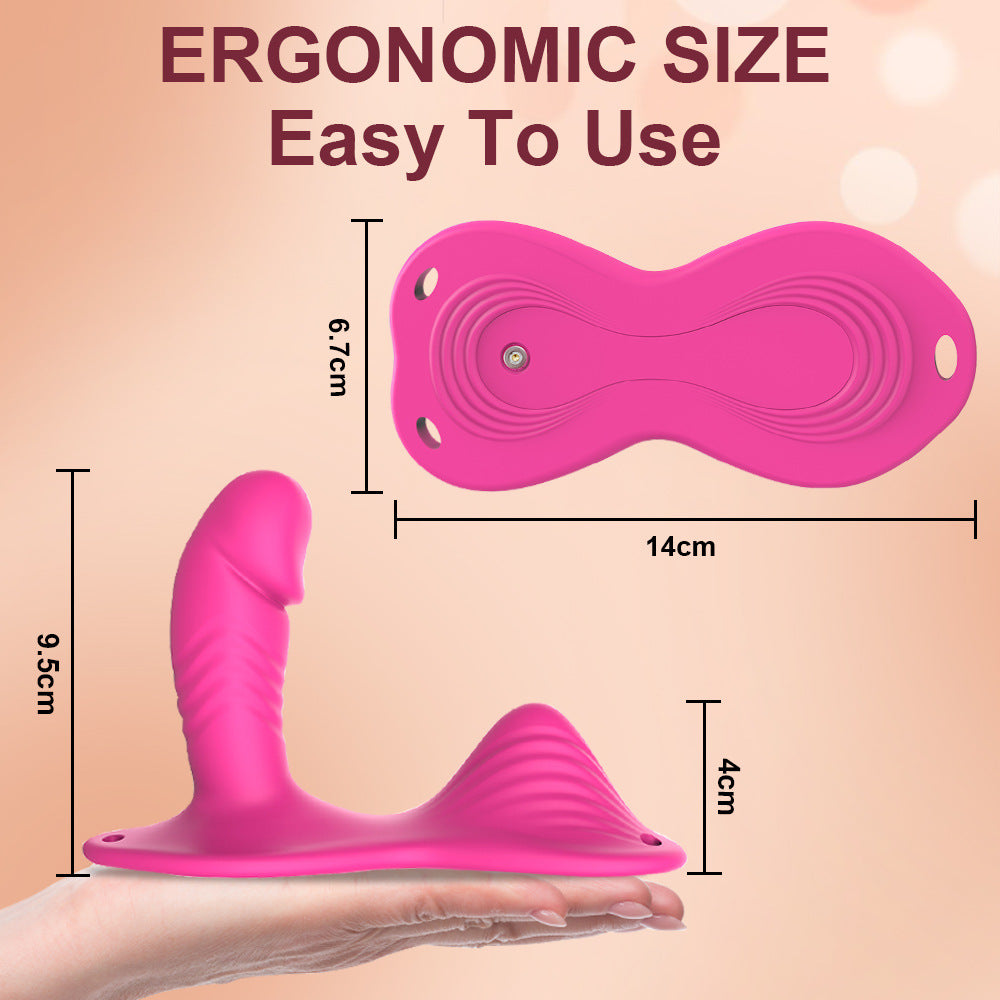 New Wearable Vibrator Double Shock Cushion Penis App + Remote Control Invisible Wearable Masturbation Device Adult Sex Toy