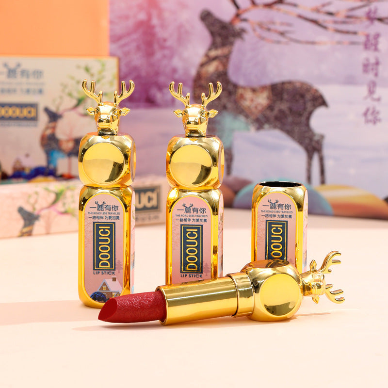 Makeup Box Lipstick Christmas All The Way With You Projection Light Music National Style Elk Gift Box Girlfriend Birthday Gift