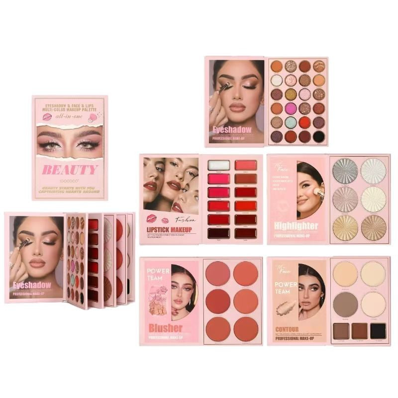 Book-style Eye Shadow Plate Set Matte Pearl Blush One Multi-color Makeup Plate For Foreign Trade Export Makeup Plate Only