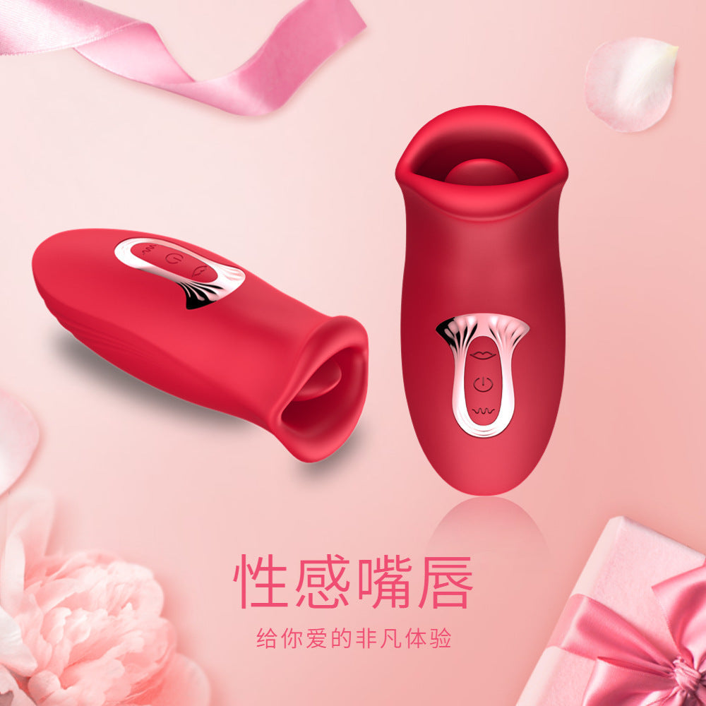 Red Mouth Female Masturbator Tongue Licking Multi-frequency Vibration Bite Kiss Ni Bite Mouth Fun Jumping Egg Cross-border Explosions