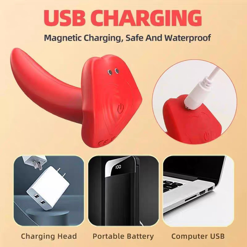 Cross-Border Popular Big Tongue Magnetically Attracts Dense Tongue Vibration Female Instant Tide Tongue Licking Adult Sex Toy For Outdoor Wear