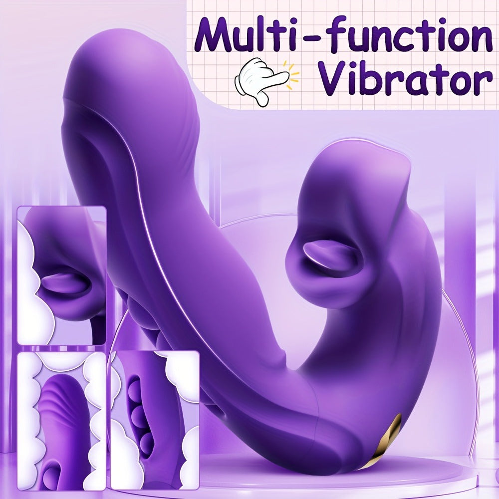 Lip Language Vibrator Ball Rotating Big Mouth Biting Tongue Licking Masturbation Vibrator Adult Female Sex Toy Supplies