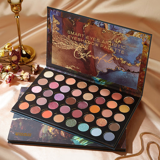 NOVO40 Color Eye Shadow Plate Full Set Of Novice Beginner Student Parity Daily Light Makeup Earth Color Eye Shadow