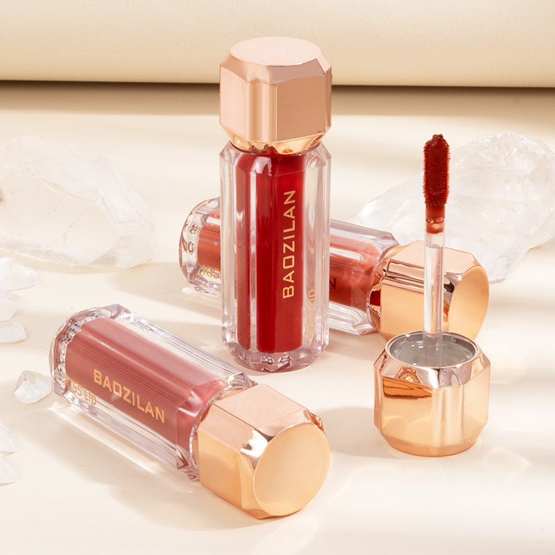 Cross-border Makeup Small Ice Velvet Lip Glaze Matte Matte Matte Silky Soft Mist Lipstick Lip Gloss Is Not Easy To Stick To The Cup Student