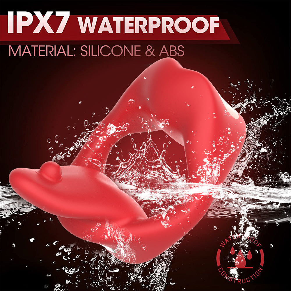 Amazon Men's Tongue Big Mouth Lock Ring Vibration APP Men's APP Remote Control Masturbation Sex Toys