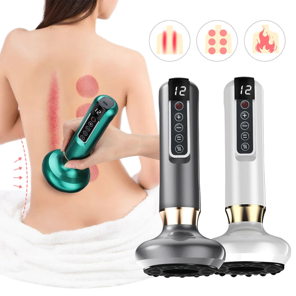 Anti Cellulite Infrared Thermo Shaping Electric Cupping Massager Suction Scraping Rechargeable Full Body Back Shoulder Slimming